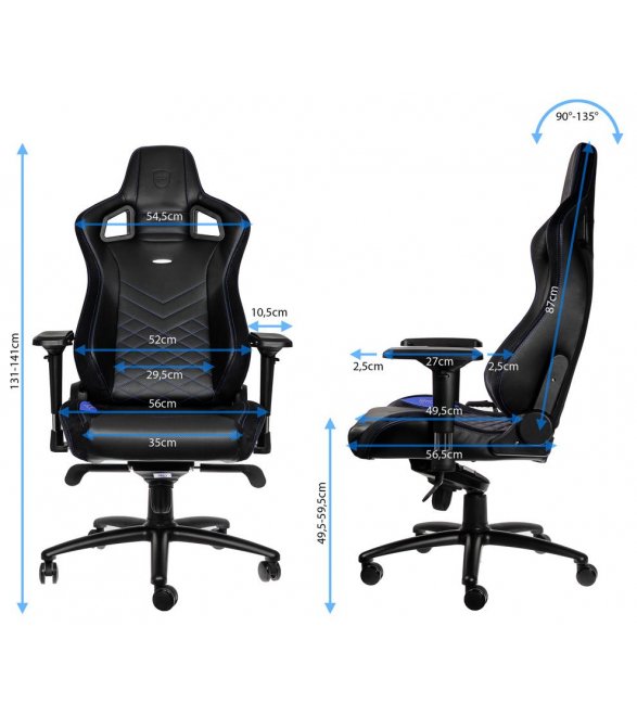 Компьютерное кресло Noblechairs Epic NBL-PU-BLU-002 pu leather black / blue Компьютерное кресло Noblechairs Epic NBL-PU-BLU-002 pu leather black / blue
