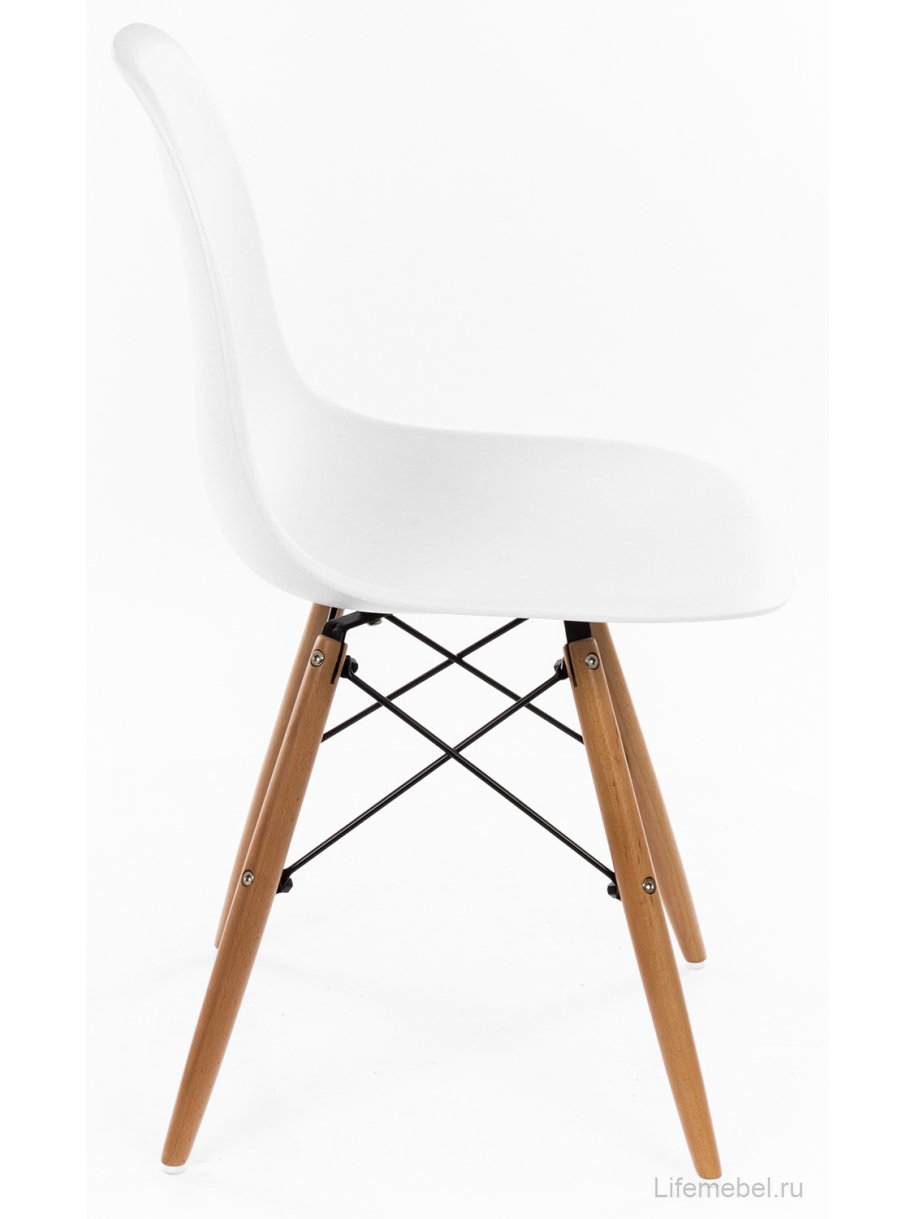Стул Eames PC-015 белый / деревянный каркас