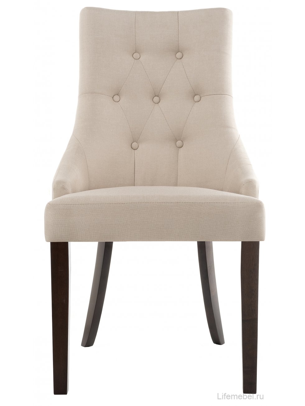 Стул Elegance dark walnut / fabric cream