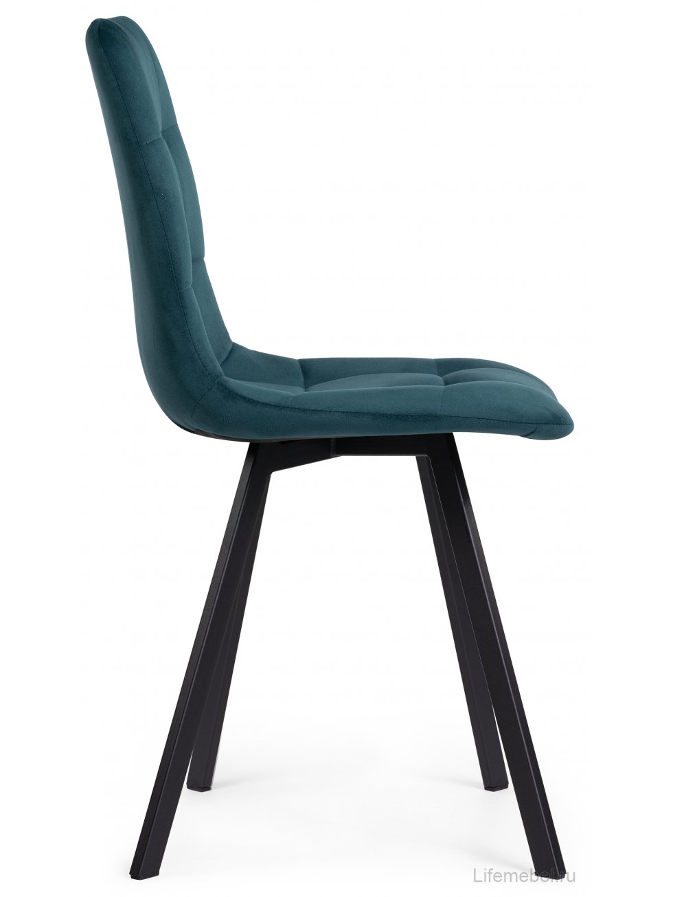 Стул на металлокаркасе Чилли морская волна / черный