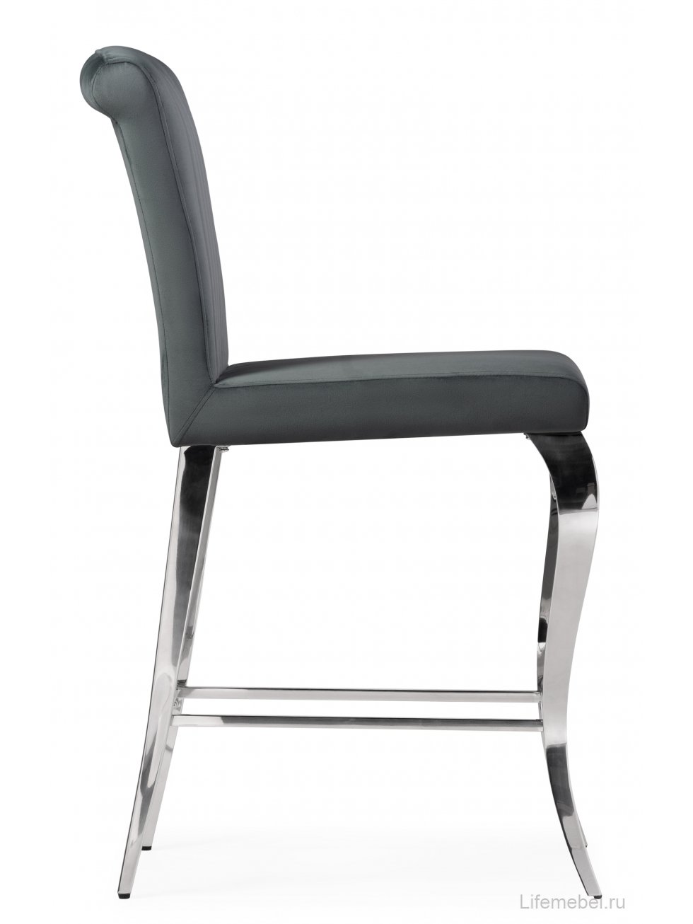 Полубарный стул Joan dark grey / steel