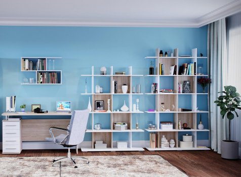 Стеллаж СТ-5 дуб сонома / белый