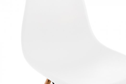 Стул Eames PC-015 WL white / wooden legs
