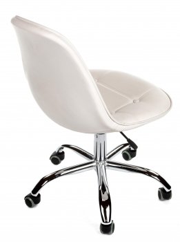 Компьютерный стул Eames PC-306 на колесах белый