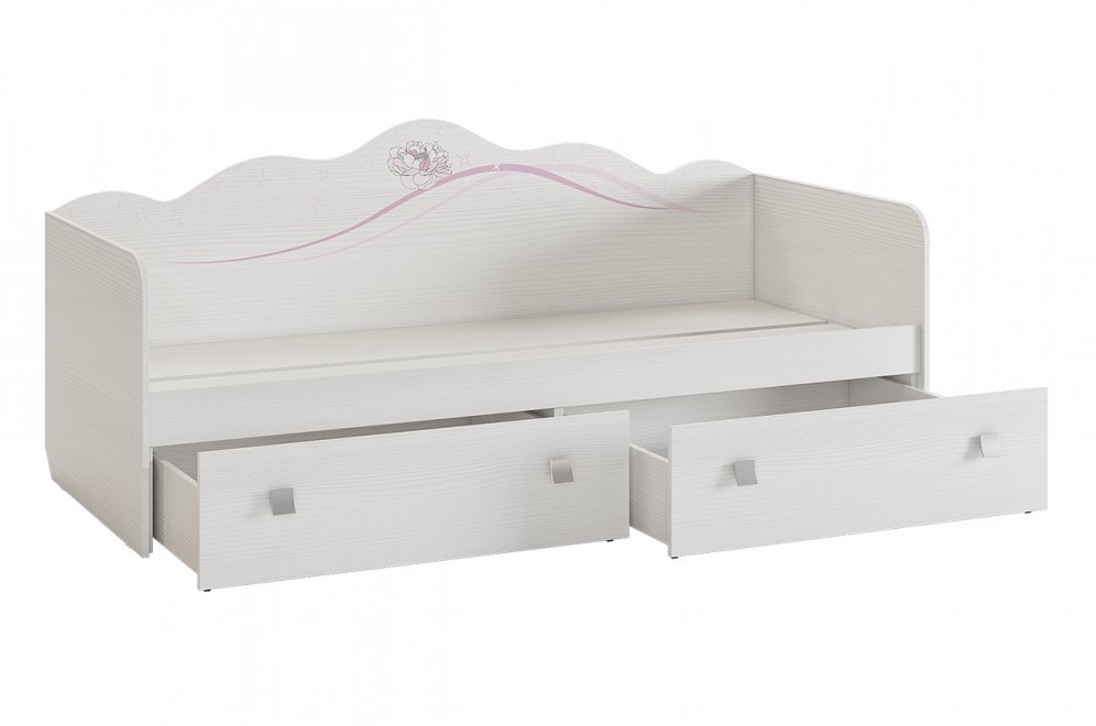 Фэнтези Кровать белый рамух