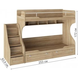 Двухъярусная кровать Ривьера СМ 241.11.12