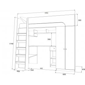 Кровать-чердак Астра 10