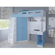 белый / голубой