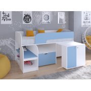 белый / голубой