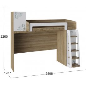 Кровать-чердак Оксфорд ТД-139.11.02