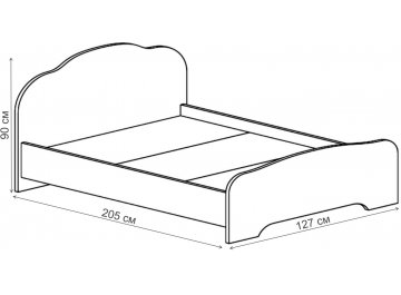Полутораспальная кровать 017 Кэт-6