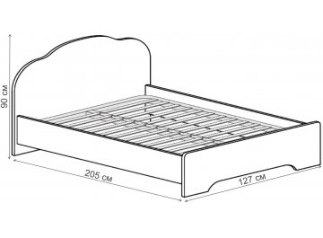 Полутораспальная кровать 017 Кэт-6