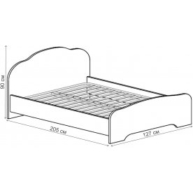 Полутораспальная кровать 017 Кэт-6