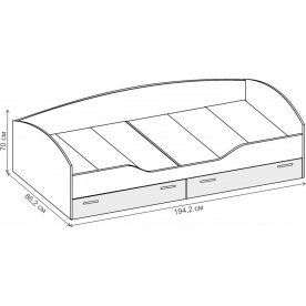 Подростковая кровать Бриз 2