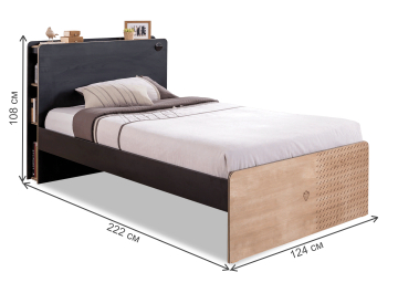 Полутораспальная кровать Black