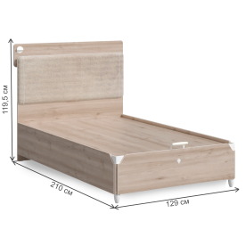 Полутораспальная кровать Line Duo