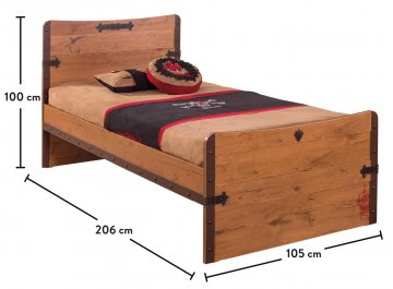 Полутораспальная кровать Pirate