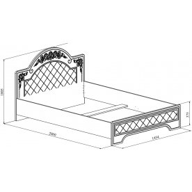 Полутораспальная кровать Соня Премиум СО-322К