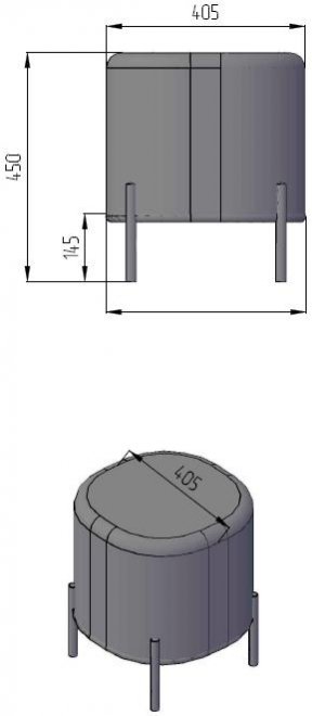 Пуф Gawaii розовый