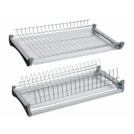 Посудосушитель с двумя пластиковыми поддонами 80 см