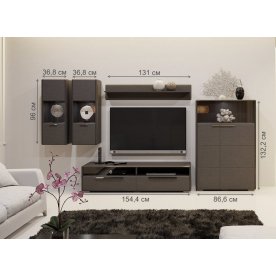 Модульная гостиная Наоми комплектация 1