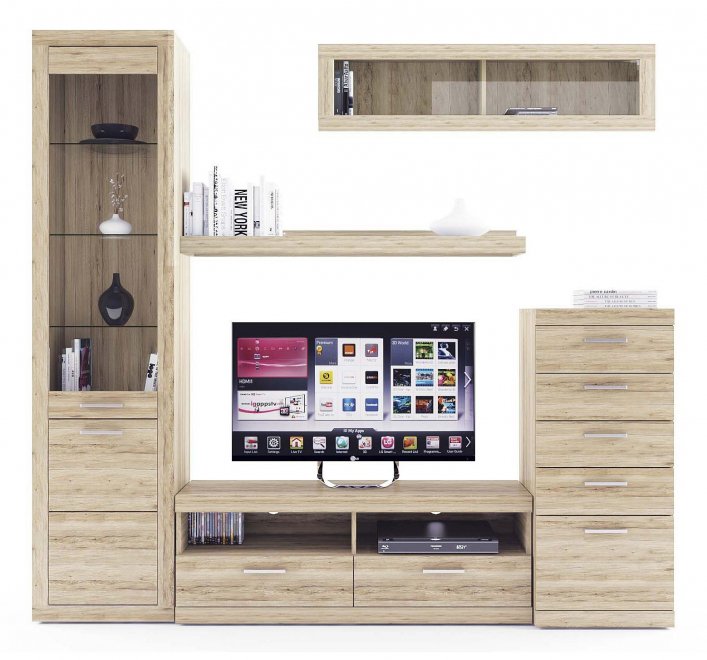 Гостиная Oskar комплектация 7 дуб санремо