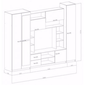 Гостиная Марта-11 дуб млечный