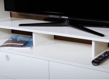 Готовая гостиная Румба белый / белый глянец