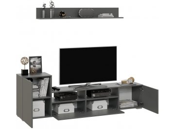 Готовая гостиная Сильвия графит серый