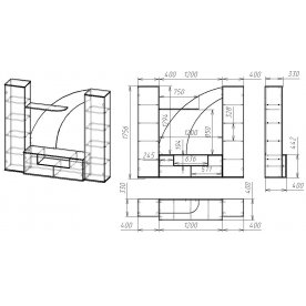 Готовая гостиная Мебелайн-14