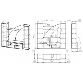 Готовая гостиная Мебелайн-14