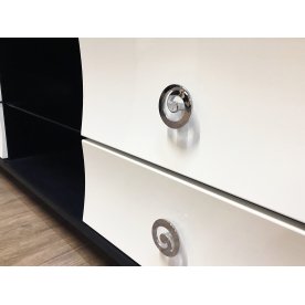 Модульная гостиная Камилла (комплектация 1) белый глянец / черный