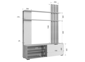 Модульная гостиная Бери К3 комплектация 3