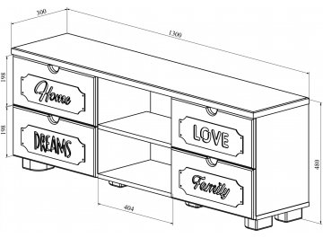 Модульная гостиная Дримстар ДС-009 комплектация 1