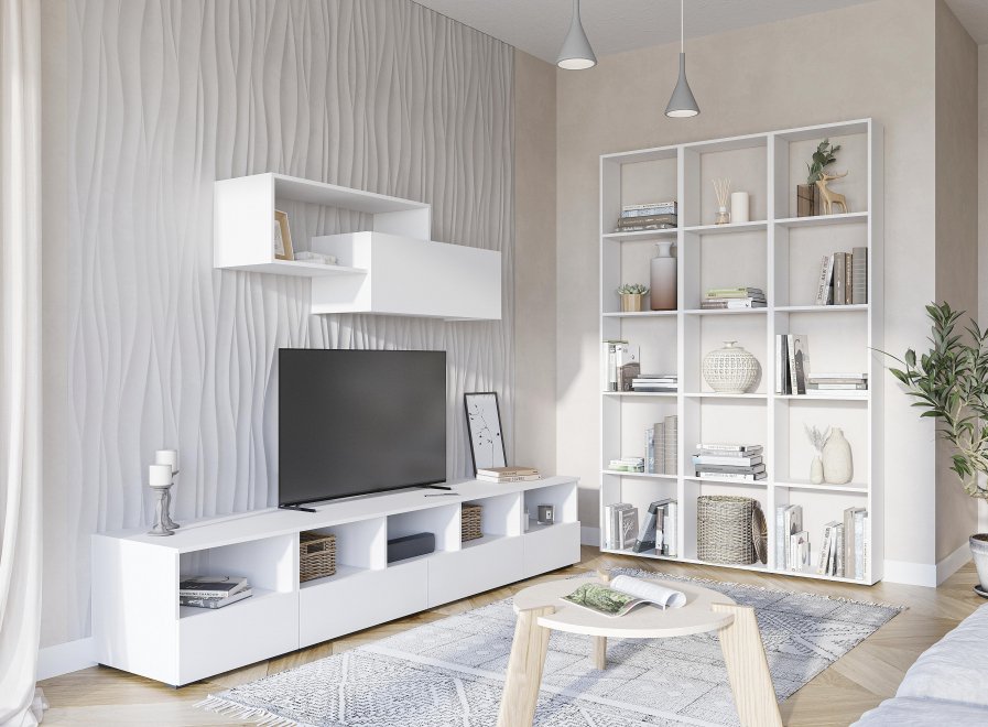 Модульная гостиная Элла комплектация 6 белый / белый