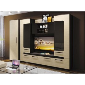 Модульная гостиная Сона (комплектация 1) венге / зебрано сахара