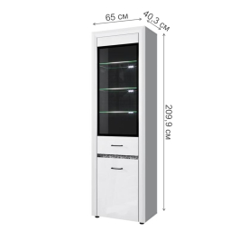 Модульная гостиная WhiteBlack комплектация 1