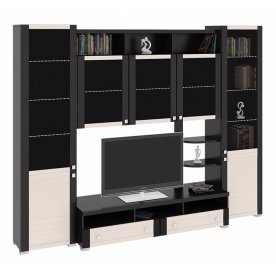 Стенка для гостиной Фиджи (комплектация 12) венге цаво / дуб белфорт