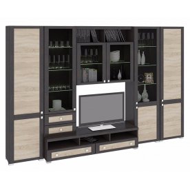 Стенка для гостиной Фиджи (комплектация 14) венге цаво / дуб сонома