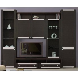 Стенка для гостиной Фиджи (комплектация 18) венге цаво / венге цаво