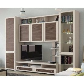 Стенка для гостиной Фиджи (комплектация 21) дуб белфорт / каналы дуба