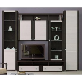 Стенка для гостиной Фиджи (комплектация 32) венге цаво / дуб белфорт