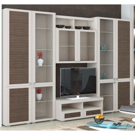 Стенка для гостиной Фиджи (комплектация 36) дуб белфорт / каналы дуба