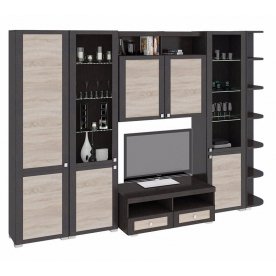 Стенка для гостиной Фиджи (комплектация 38) венге цаво / дуб сонома