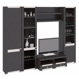 Стенка для гостиной Фиджи (комплектация 39) венге цаво