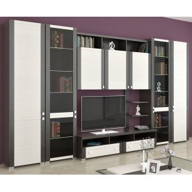 Стенка для гостиной Фиджи (комплектация 5) венге цаво / дуб белфорт