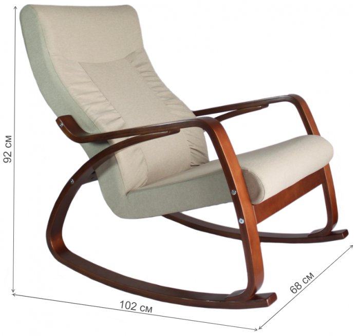 Кресло-качалка Женева песок