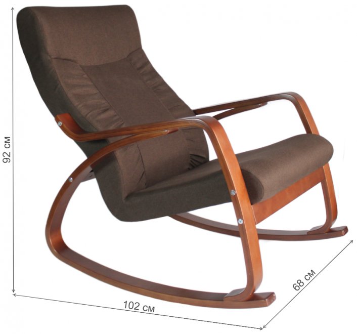 Кресло-качалка Женева шоколад