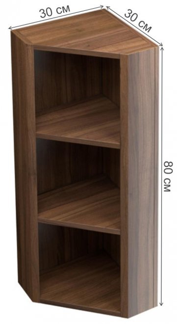 Шкаф навесной Menorca MDI.SN.MN.14 шпон ореха F V36F