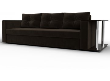 Диван Дельта-Прайм коричневый микровельвет